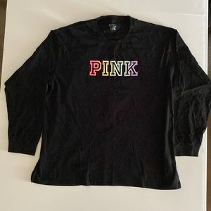 Victoria’s Secret PINK COTTON LONG SLEEVE CAMPUS T-SHIRT *NWOT* sz XXL